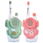 Walkie-talkie colorati per bambini con design carino di tartaruga e coniglio.