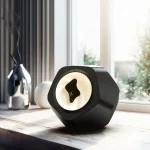 Lampada decorativa a forma di molecola, perfetta per ambienti scientifici o studi, con design moderno e illuminazione calda, ideale come oggetto decorativo e fonte di luce.