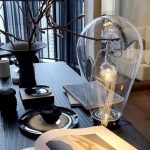 Oggetto decorativo scientifico in vetro trasparente, perfetto per ambienti innovativi e creativi.