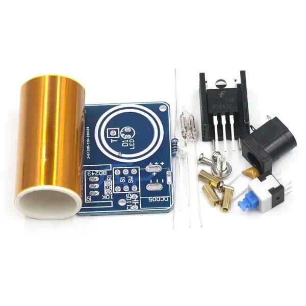 Sensore di livello liquido con modulo elettronico, resistenze, LED, e altri componenti per progetti di automazione e elettronica. Ideale per monitorare e controllare livelli di liquidi in vari disposi.