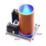 Modulo di misura con bobina di rame e componenti elettronici, dimensioni 40x31mm, ideale per esperimenti scientifici e progetti di elettronica fai-da-te.