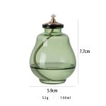 Vaso decorativo in vetro con siringa, perfetto come oggetto scientifico o decorativo, altezza 7,7 cm, diametro 5,9 cm, peso 52 g, capacità 100 ml.