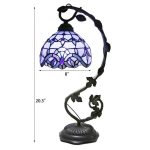 LAMPADA DA TAVOLO TIFFANY - Lampada decorativa in stile Tiffany con paralume colorato e base in metallo, perfetta per ambienti eleganti e raffinati.
