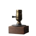 Vetrino di ottone con base in legno, strumento scientifico vintage per esperimenti ottici o dimostrazioni.