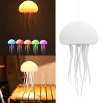 Luci decorative a forma di medusa luminosa con tentacoli fluttuanti, ideali per decorazioni scientifiche e ambienti moderni. Disponibili in vari colori, creano un'atmosfera suggestiva e innovativa.