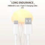 Batteria ricaricabile Li-ion da 1000mAh con cavo Type-C, ideale per dispositivi scientifici e decorazioni.