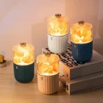 Vasi luminosi decorativi con pietre, perfetti come oggetti scientifici e decorazioni per ambienti moderni e creativi.