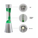 Dispositivo di laboratorio con parti smontabili, include coperchio, bottiglia media e base, ideale per esperimenti scientifici.