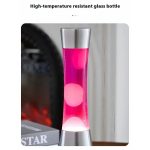 Vaso in vetro resistente al calore con illuminazione LED rosa, ideale per decorazioni scientifiche e oggetti da collezione, perfetto per ambienti moderni e scientifici.