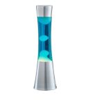 Vaso di lava luminoso con liquido blu e sfere fluorescenti, decorazione scientifica originale e affascinante. Perfetto come oggetto decorativo o regalo per appassionati di scienza.