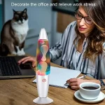 Vaso decorativo scientifico con luci LED colorate, ideale per decorare l'ufficio e alleviare lo stress lavorativo, con un design ispirato alla scienza.