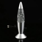 Lampada a lava con effetto luminoso e glitter, decorazione scientifica moderna e originale, ideale per ambienti domestici e studi.