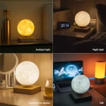 Luce notturna a forma di luna 3D, perfetta come decorazione e luce ambientale per camere da letto e soggiorni.