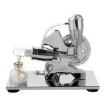 Macchina di distillazione in metallo con serbatoio e tubo, perfetta come oggetto decorativo scientifico. Ideale per appassionati di chimica e decorazioni a tema scientifico.