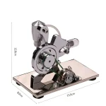 Dispositivo di laboratorio con componenti metallici e ingranaggi.