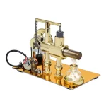 Un esperimento scientifico vintage con componenti in ottone e vetro, ideale come oggetto decorativo per appassionati di scienza e storia.