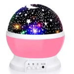 Proiettore stellare con luce colorata e cielo stellato, ideale come decorazione scientifica e luce notturna per bambini e adulti.