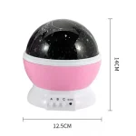 Vassoio planetario con proiettore di stelle, perfetto come decorazione scientifica e lampada notturna, con dimensioni di 14 cm di altezza e 12,5 cm di larghezza.