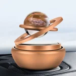 Oggetto scientifico decorativo con sfera in vetro e base in metallo, ideale per decorazioni da scrivania o studi scientifici.