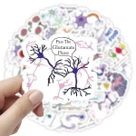 Cartoncino con disegno di neuroni e testo "Pass The Glutamate Please" in stile umoristico, ideale come decorazione scientifica divertente.