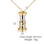 Collana con pendolo scientifico in stile elegante e moderno, perfetta come decorazione o regalo ispirato alla scienza.