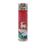 Contenitore cilindrico con decorazioni di unicorno, nuvole e arcobaleni, ideale come oggetto decorativo o per conservare confetti e dolcetti.