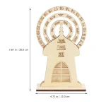 Orologio calendario in legno con funzioni di giorno, mese e data, decorativo e funzionale, ideale per appassionati di scienza e decorazioni originali.