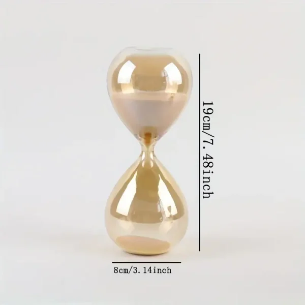 Orologio a Sabbia Decorativo in Vetro Trasparente, Perfetto come Oggetto Scientifico e Decorazione.