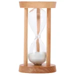 Orologio a Sabbia decorativo in legno e vetro, perfetto come oggetto scientifico e decorativo.