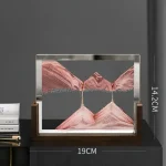 Decorazione in vetro 3D raffigurante una montagna di sale con riflesso, perfetta come oggetto decorativo scientifico.