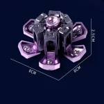 Piatto rotante scientifico in metallo e plastica, con dimensioni di 8x8 cm e altezza di 2,5 cm, ideale per esperimenti e decorazioni scientifiche.