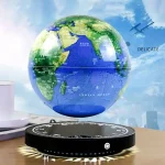 Mappamondo digitale in realtà aumentata che mostra la Terra con dettagli geografici e ambientali, ideale come decorazione scientifica e oggetto educativo.