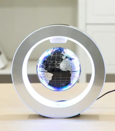 Modello di globo terrestre illuminato con tecnologia LED, decorazione scientifica moderna e originale, perfetta per appassionati di geografia e scienza.