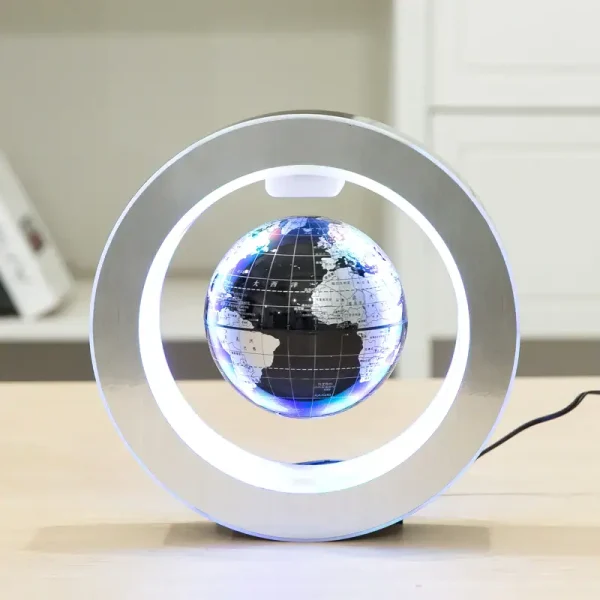 Modello di globo terrestre illuminato con tecnologia LED, decorazione scientifica moderna e originale, perfetta per appassionati di geografia e scienza.