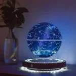 Sfere luminosa con proiezione di costellazioni stellari, decorazione scientifica per ambienti interni, luce notturna educativa e decorativa.