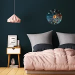 Orologio da parete con design astronomico e pianeti, perfetto come decorazione originale per la casa o l'ufficio.