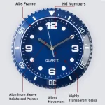 Orologio da parete con numeri HD, cornice in alluminio rinforzato e vetro trasparente altamente resistente, ideale per decorazioni scientifiche e ambienti educativi.