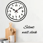 Orologio da parete silenzioso con design minimalista, perfetto come decorazione scientifica moderna per la casa o l'ufficio.