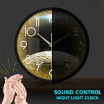 Orologio notturno con funzione di controllo del suono e luce, decorativo e funzionale, ideale per ambienti scientifici o studi di design.