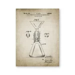 Oggetto scientifico vintage, disegno tecnico di un apparecchio da laboratorio, illustrazione storica di strumento scientifico, decorazione da laboratorio, oggetto decorativo scientifico.