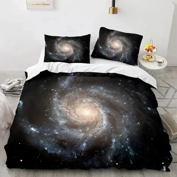 Set di biancheria da letto con stampa galassia.