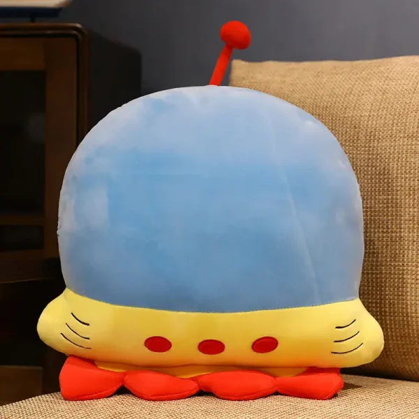 Cuscino decorativo a forma di oggetto scientifico, morbido e colorato, ideale per arredare ambienti dedicati alla scienza o come regalo originale per appassionati di scienza.