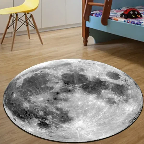 Piatto decorativo a forma di Luna 3D, perfetto per decorazioni scientifiche e ambienti educativi, con dettagli realistici della superficie lunare.