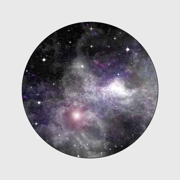 Immagine di una galassia con stelle e nebulose, rappresentazione di un oggetto scientifico decorativo per appassionati di astronomia e scienza.