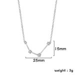Collana con pendenti a forma di strumenti scientifici in argento, con dettagli di 15mm e lunghezza di 25mm, peso di 3g, ideale come decorazione ispirata alla scienza.
