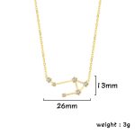 Collana zodiacale con costellazione, oro 18 carati e diamanti, design elegante e raffinato, perfetta come regalo o accessorio di stile.