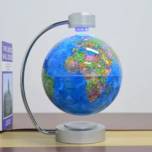 Mappamondo Lego con illuminazione LED, decorazione scientifica educativa e originale, perfetta per studenti e appassionati di geografia e scienza.