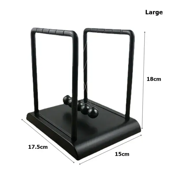 Péndolo Newton con base in plastica e supporti in metallo, strumenti scientifici per esperimenti di fisica, dimensioni 17.5x15x18 cm.