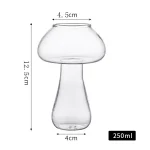 Vaso di vetro trasparente con capacità di 250 ml, ideale per esperimenti scientifici e decorazioni a tema scientifico.