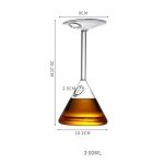 Vaso di laboratorio in vetro con tappo a sfera, capacità di 300 ml, ideale per esperimenti scientifici e decorazioni a tema scientifico.